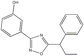 3-[5-(1-phenylpropyl)-1,2,4-oxadiazol-3-yl]phenol Struktur