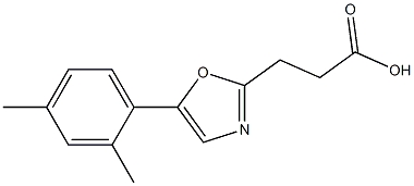 3-[5-(2,4-dimethylphenyl)-1,3-oxazol-2-yl]propanoic acid Struktur