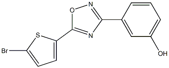 3-[5-(5-bromothiophen-2-yl)-1,2,4-oxadiazol-3-yl]phenol Struktur