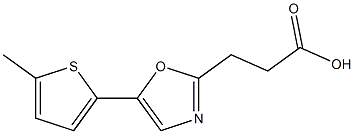 3-[5-(5-methylthiophen-2-yl)-1,3-oxazol-2-yl]propanoic acid Struktur