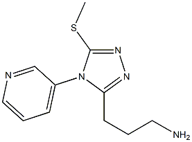 3-[5-(methylthio)-4-pyridin-3-yl-4H-1,2,4-triazol-3-yl]propan-1-amine Struktur