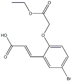 3-[5-bromo-2-(2-ethoxy-2-oxoethoxy)phenyl]prop-2-enoic acid Struktur