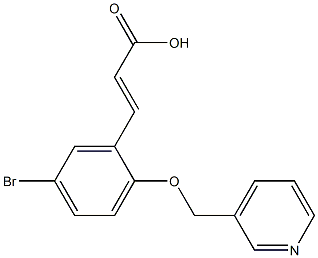 3-[5-bromo-2-(pyridin-3-ylmethoxy)phenyl]prop-2-enoic acid Struktur