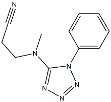 3-[methyl(1-phenyl-1H-1,2,3,4-tetrazol-5-yl)amino]propanenitrile Struktur