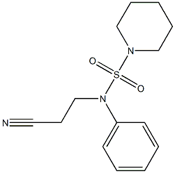 3-[phenyl(piperidine-1-sulfonyl)amino]propanenitrile Struktur