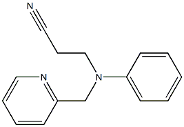 3-[phenyl(pyridin-2-ylmethyl)amino]propanenitrile Struktur