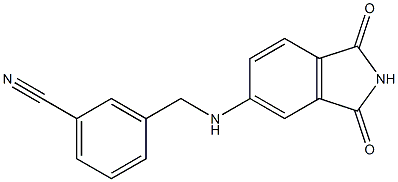 3-{[(1,3-dioxo-2,3-dihydro-1H-isoindol-5-yl)amino]methyl}benzonitrile Struktur