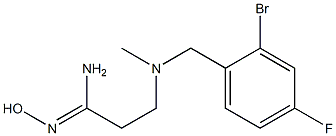 3-{[(2-bromo-4-fluorophenyl)methyl](methyl)amino}-N'-hydroxypropanimidamide Struktur