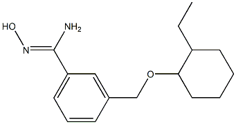 3-{[(2-ethylcyclohexyl)oxy]methyl}-N'-hydroxybenzene-1-carboximidamide Struktur