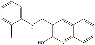 3-{[(2-iodophenyl)amino]methyl}quinolin-2-ol Struktur