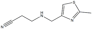 3-{[(2-methyl-1,3-thiazol-4-yl)methyl]amino}propanenitrile Struktur