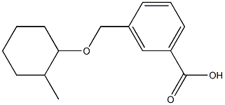 3-{[(2-methylcyclohexyl)oxy]methyl}benzoic acid Struktur