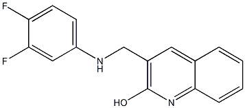 3-{[(3,4-difluorophenyl)amino]methyl}quinolin-2-ol Struktur