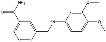 3-{[(3,4-dimethoxyphenyl)amino]methyl}benzamide Struktur