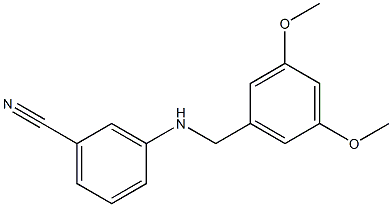 3-{[(3,5-dimethoxyphenyl)methyl]amino}benzonitrile Struktur