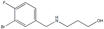 3-{[(3-bromo-4-fluorophenyl)methyl]amino}propan-1-ol Struktur