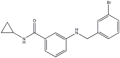 3-{[(3-bromophenyl)methyl]amino}-N-cyclopropylbenzamide Struktur