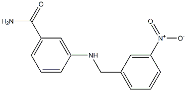 3-{[(3-nitrophenyl)methyl]amino}benzamide Struktur