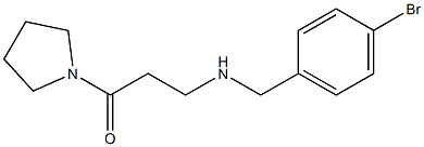 3-{[(4-bromophenyl)methyl]amino}-1-(pyrrolidin-1-yl)propan-1-one Struktur