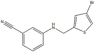 3-{[(4-bromothiophen-2-yl)methyl]amino}benzonitrile Struktur