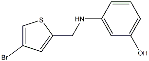 3-{[(4-bromothiophen-2-yl)methyl]amino}phenol Struktur