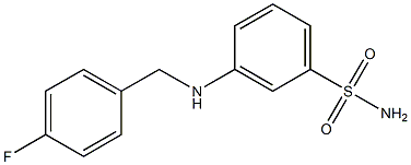 3-{[(4-fluorophenyl)methyl]amino}benzene-1-sulfonamide Struktur