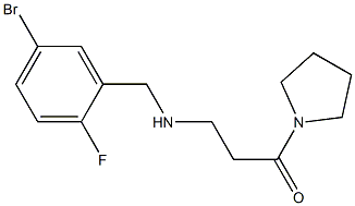 3-{[(5-bromo-2-fluorophenyl)methyl]amino}-1-(pyrrolidin-1-yl)propan-1-one Struktur