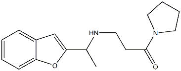 3-{[1-(1-benzofuran-2-yl)ethyl]amino}-1-(pyrrolidin-1-yl)propan-1-one Struktur