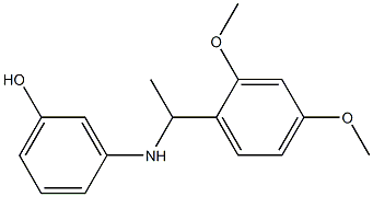 3-{[1-(2,4-dimethoxyphenyl)ethyl]amino}phenol Struktur