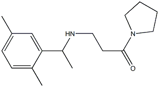 3-{[1-(2,5-dimethylphenyl)ethyl]amino}-1-(pyrrolidin-1-yl)propan-1-one Struktur