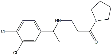 3-{[1-(3,4-dichlorophenyl)ethyl]amino}-1-(pyrrolidin-1-yl)propan-1-one Struktur