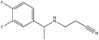 3-{[1-(3,4-difluorophenyl)ethyl]amino}propanenitrile Struktur