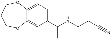 3-{[1-(3,4-dihydro-2H-1,5-benzodioxepin-7-yl)ethyl]amino}propanenitrile Struktur