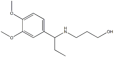 3-{[1-(3,4-dimethoxyphenyl)propyl]amino}propan-1-ol Struktur