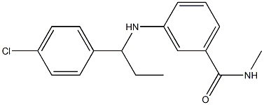 3-{[1-(4-chlorophenyl)propyl]amino}-N-methylbenzamide Struktur