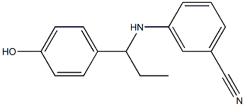 3-{[1-(4-hydroxyphenyl)propyl]amino}benzonitrile Struktur