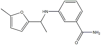 3-{[1-(5-methylfuran-2-yl)ethyl]amino}benzamide Struktur