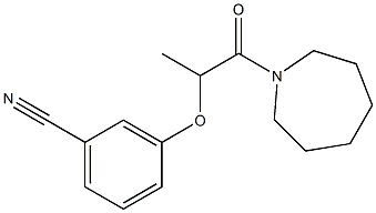 3-{[1-(azepan-1-yl)-1-oxopropan-2-yl]oxy}benzonitrile Struktur