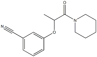 3-{[1-oxo-1-(piperidin-1-yl)propan-2-yl]oxy}benzonitrile Struktur