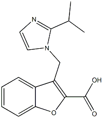 3-{[2-(propan-2-yl)-1H-imidazol-1-yl]methyl}-1-benzofuran-2-carboxylic acid Struktur