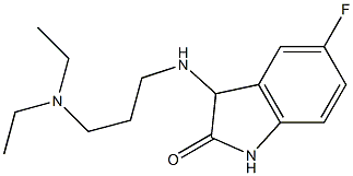 3-{[3-(diethylamino)propyl]amino}-5-fluoro-2,3-dihydro-1H-indol-2-one Struktur