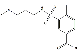 3-{[3-(dimethylamino)propyl]sulfamoyl}-4-methylbenzoic acid Struktur