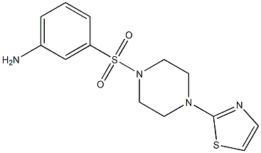 3-{[4-(1,3-thiazol-2-yl)piperazine-1-]sulfonyl}aniline Struktur