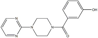 3-{[4-(pyrimidin-2-yl)piperazin-1-yl]carbonyl}phenol Struktur