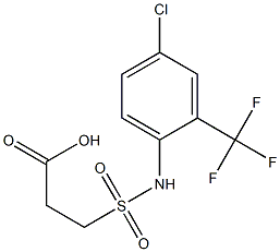 3-{[4-chloro-2-(trifluoromethyl)phenyl]sulfamoyl}propanoic acid Struktur