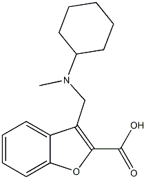 3-{[cyclohexyl(methyl)amino]methyl}-1-benzofuran-2-carboxylic acid Struktur