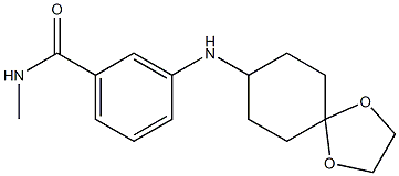 3-{1,4-dioxaspiro[4.5]decan-8-ylamino}-N-methylbenzamide Struktur