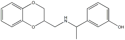 3-{1-[(2,3-dihydro-1,4-benzodioxin-2-ylmethyl)amino]ethyl}phenol Struktur