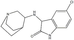 3-{1-azabicyclo[2.2.2]octan-3-ylamino}-5-chloro-2,3-dihydro-1H-indol-2-one Struktur