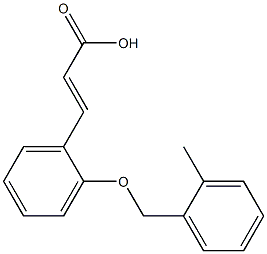 3-{2-[(2-methylphenyl)methoxy]phenyl}prop-2-enoic acid Struktur